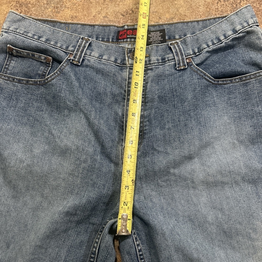 Vintage Y2k Anchor Blue Easy Jeans Baggy Wide Leg 38x30 Blue Skater Grunge - Picture 5 of 7